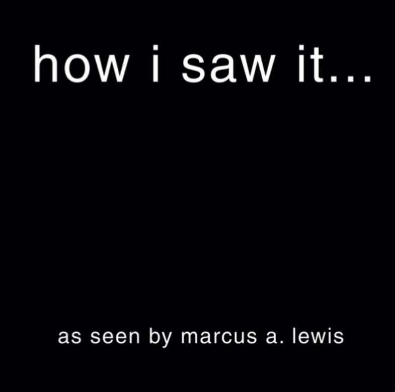 how i saw it...